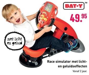 Aanbiedingen Race simulator met licht- en geluidseffecten - Bat-Y - Geldig van 04/10/2020 tot 06/12/2020 bij Multi Bazar