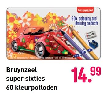 Aanbiedingen Bruynzeel super sixties 60 kleurpotloden - Bruynzeel - Geldig van 04/10/2020 tot 06/12/2020 bij Multi Bazar