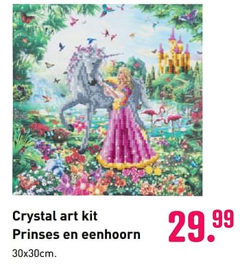 Aanbiedingen Crystal art kit prinses en eenhoorn - Huismerk - Multi Bazar - Geldig van 04/10/2020 tot 06/12/2020 bij Multi Bazar