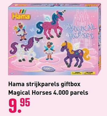 Aanbiedingen Hama strijkparels giftbox magical horses 4.000 parels - Hama - Geldig van 04/10/2020 tot 06/12/2020 bij Multi Bazar