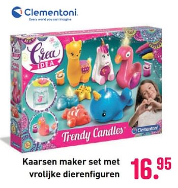 Aanbiedingen Kaarsen maker set met vrolijke dierenfiguren - Clementoni - Geldig van 04/10/2020 tot 06/12/2020 bij Multi Bazar