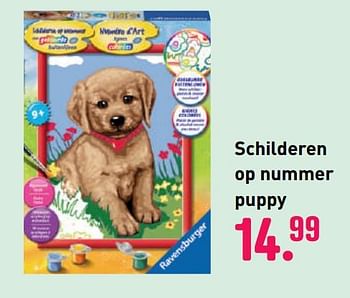 Aanbiedingen Schilderen op nummer puppy - Ravensburger - Geldig van 04/10/2020 tot 06/12/2020 bij Multi Bazar