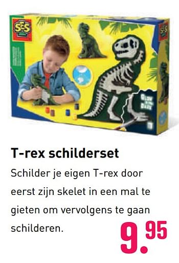Aanbiedingen T-rex schilderset - SES - Geldig van 04/10/2020 tot 06/12/2020 bij Multi Bazar