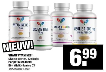 Aanbiedingen Vitafit vitamines vitafit vitamine d3 - Vitafit - Geldig van 05/10/2020 tot 18/10/2020 bij Big Bazar
