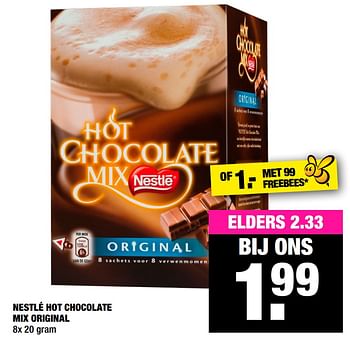 Aanbiedingen Nestlé hot chocolate mix original - Nestlé - Geldig van 05/10/2020 tot 18/10/2020 bij Big Bazar