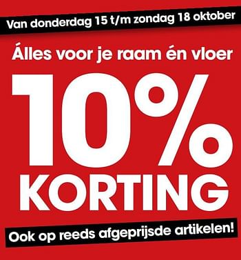 Aanbiedingen Álles voor je raam én vloer 10% korting - Huismerk - Kwantum - Geldig van 15/10/2020 tot 22/10/2020 bij Kwantum