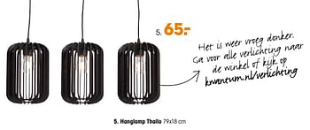 Aanbiedingen Hanglamp thallo - Huismerk - Kwantum - Geldig van 12/10/2020 tot 14/10/2020 bij Kwantum
