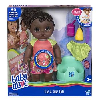 Aanbiedingen Baby Alive Plas & Dans Baby Donker - Hasbro - Geldig van 10/10/2020 tot 01/11/2020 bij ToyChamp