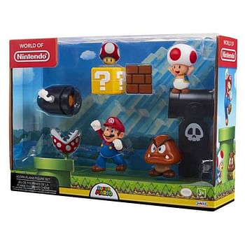 Aanbiedingen Super Mario Acorn Plains Figure Set 5 figuren 6cm - Nintendo - Geldig van 10/10/2020 tot 01/11/2020 bij ToyChamp