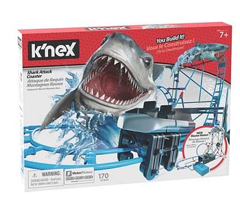 Aanbiedingen K'nex Shark Attack Coaster rollercoaster met motor - K'Nex - Geldig van 10/10/2020 tot 01/11/2020 bij ToyChamp
