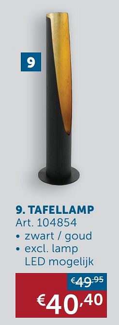 Aanbiedingen Tafellamp - Geldig van 20/10/2020 tot 16/11/2020 bij Zelfbouwmarkt