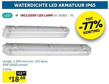 Aanbiedingen Waterdichte led armatuur ip65 1 lamp - Geldig van 20/10/2020 tot 16/11/2020 bij Zelfbouwmarkt