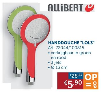 Aanbiedingen Handdouche lol3 - Allibert - Geldig van 20/10/2020 tot 16/11/2020 bij Zelfbouwmarkt