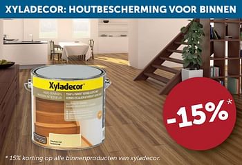 Aanbiedingen Xyladecor : houtbescherming voor binnen -15% - Xyladecor - Geldig van 20/10/2020 tot 16/11/2020 bij Zelfbouwmarkt