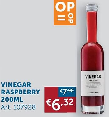 Aanbiedingen Vinegar raspberry - Geldig van 20/10/2020 tot 16/11/2020 bij Zelfbouwmarkt