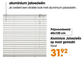 Aanbiedingen Aluminium jaloezieën op maat gemaakt - Huismerk - Kwantum - Geldig van 14/10/2020 tot 08/11/2020 bij Kwantum