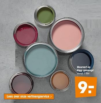 Aanbiedingen Muurverf op kleur gemengd - Huismerk - Kwantum - Geldig van 14/10/2020 tot 08/11/2020 bij Kwantum