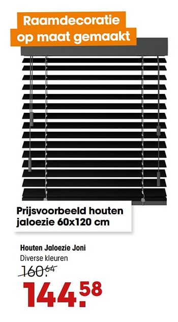 Aanbiedingen Houten jaloezie joni - Huismerk - Kwantum - Geldig van 19/10/2020 tot 22/10/2020 bij Kwantum