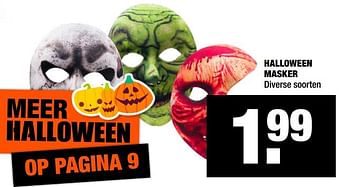 Aanbiedingen Halloween masker - Huismerk - Big Bazar - Geldig van 19/10/2020 tot 01/11/2020 bij Big Bazar