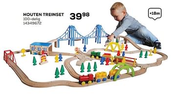 Aanbiedingen Houten treinset - Mattel - Geldig van 21/10/2020 tot 08/12/2020 bij Supra Bazar