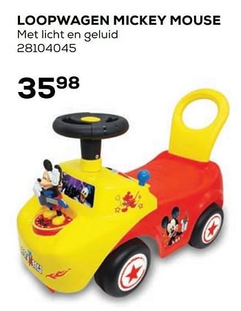 Aanbiedingen Loopwagen mickey mouse - Mickey Mouse - Geldig van 21/10/2020 tot 08/12/2020 bij Supra Bazar