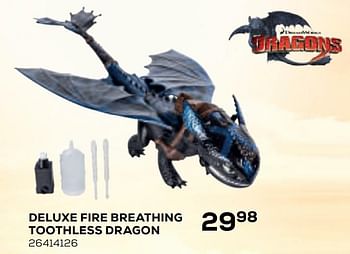 Aanbiedingen Deluxe fire breathing toothless dragon - Spin Master - Geldig van 21/10/2020 tot 08/12/2020 bij Supra Bazar