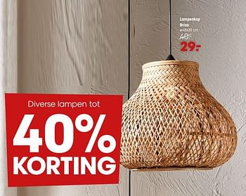 Aanbiedingen Lampenkap brisa - Huismerk - Kwantum - Geldig van 26/10/2020 tot 08/11/2020 bij Kwantum