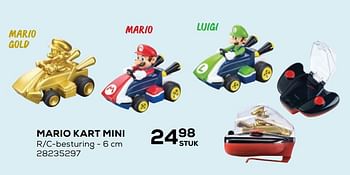 Aanbiedingen Mario kart mini - Nintendo - Geldig van 21/10/2020 tot 08/12/2020 bij Supra Bazar