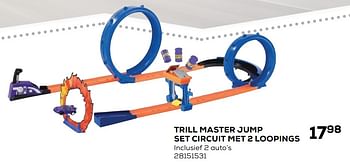 Aanbiedingen Trill master jump set circuit met 2 loopings - Huismerk - Supra Bazar - Geldig van 21/10/2020 tot 08/12/2020 bij Supra Bazar