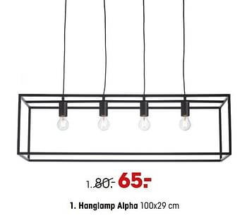 Aanbiedingen Hanglamp alpha - Huismerk - Kwantum - Geldig van 26/10/2020 tot 08/11/2020 bij Kwantum
