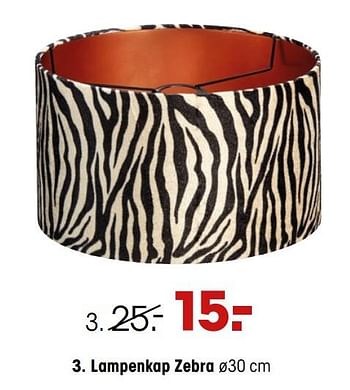 Aanbiedingen Lampenkap zebra - Huismerk - Kwantum - Geldig van 26/10/2020 tot 08/11/2020 bij Kwantum