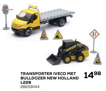 Aanbiedingen Transporter iveco met bulldozer new holland l228 - Britains - Geldig van 21/10/2020 tot 08/12/2020 bij Supra Bazar