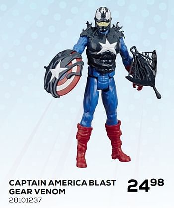 Aanbiedingen Captain america blast gear venom - Hasbro - Geldig van 21/10/2020 tot 08/12/2020 bij Supra Bazar