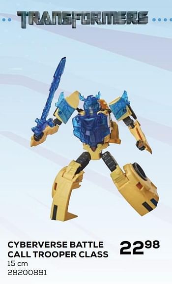 Aanbiedingen Cyberverse battle call trooper class - Hasbro - Geldig van 21/10/2020 tot 08/12/2020 bij Supra Bazar