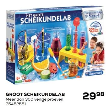 Aanbiedingen Groot scheikundelab - Clementoni - Geldig van 21/10/2020 tot 08/12/2020 bij Supra Bazar