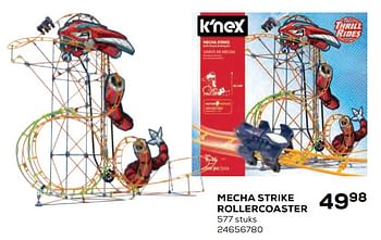 Aanbiedingen Mecha strike rollercoaster - K'Nex - Geldig van 21/10/2020 tot 08/12/2020 bij Supra Bazar