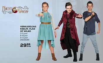 Aanbiedingen Verkleedjas keelin, vlad of wilko - NachtWacht - Geldig van 21/10/2020 tot 08/12/2020 bij Supra Bazar