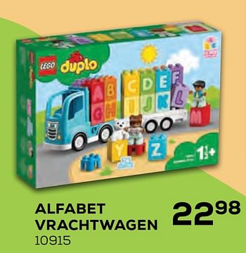 Aanbiedingen Alfabet vrachtwagen 10915 - Lego - Geldig van 21/10/2020 tot 08/12/2020 bij Supra Bazar