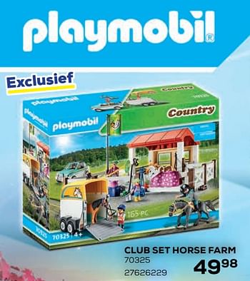 Aanbiedingen Club set horse farm 70325 - Playmobil - Geldig van 21/10/2020 tot 08/12/2020 bij Supra Bazar
