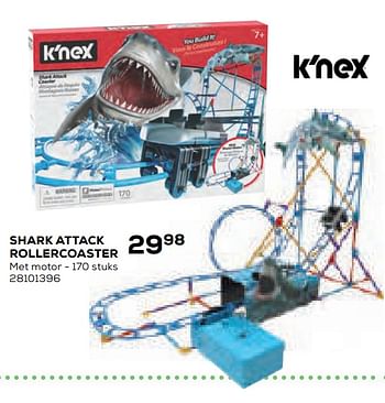 Aanbiedingen Shark attack rollercoaster - K'Nex - Geldig van 21/10/2020 tot 08/12/2020 bij Supra Bazar