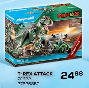 Aanbiedingen T-rex attack 70632 - Playmobil - Geldig van 21/10/2020 tot 08/12/2020 bij Supra Bazar