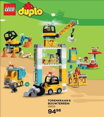 Aanbiedingen Torenkraan + bouwterrein 10933 - Lego - Geldig van 21/10/2020 tot 08/12/2020 bij Supra Bazar