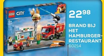 Aanbiedingen Brand bij het hamburgerrestaurant 60214 - Lego - Geldig van 21/10/2020 tot 08/12/2020 bij Supra Bazar