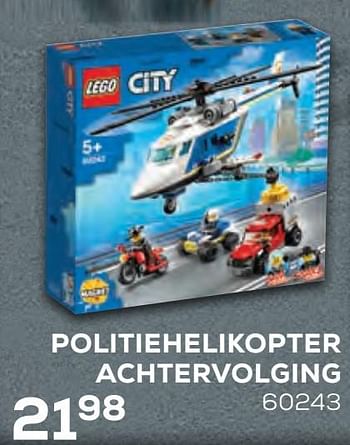 Aanbiedingen Politiehelikopter achtervolging 60243 - Lego - Geldig van 21/10/2020 tot 08/12/2020 bij Supra Bazar