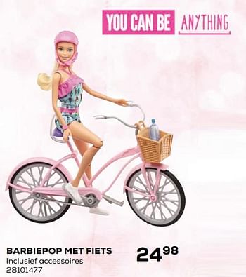 Aanbiedingen Barbiepop met fiets - Mattel - Geldig van 21/10/2020 tot 08/12/2020 bij Supra Bazar