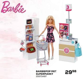 Aanbiedingen Barbiepop met supermarkt - Mattel - Geldig van 21/10/2020 tot 08/12/2020 bij Supra Bazar