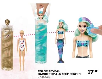 Aanbiedingen Color reveal barbiepop als zeemeermin - Mattel - Geldig van 21/10/2020 tot 08/12/2020 bij Supra Bazar