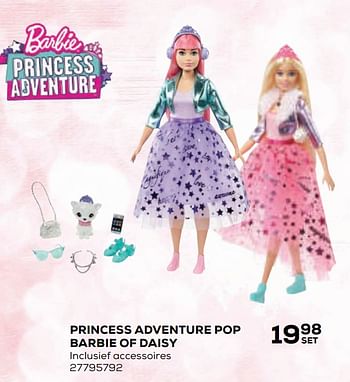 Aanbiedingen Princess adventure pop barbie of daisy - Mattel - Geldig van 21/10/2020 tot 08/12/2020 bij Supra Bazar