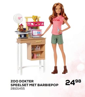 Aanbiedingen Zoo dokter speelset met barbiepop - Mattel - Geldig van 21/10/2020 tot 08/12/2020 bij Supra Bazar