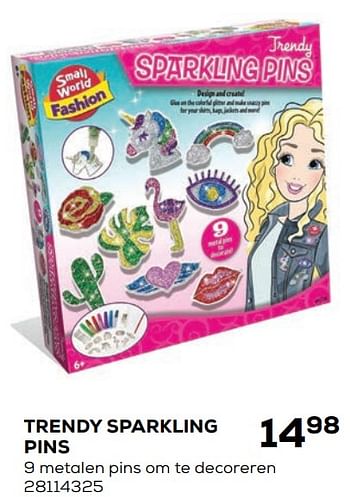 Aanbiedingen Trendy sparkling pins - Small World Creative - Geldig van 21/10/2020 tot 08/12/2020 bij Supra Bazar